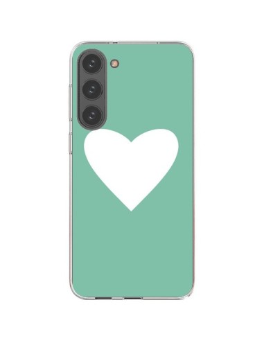 Coque Samsung Galaxy S23 Plus 5G Coeur Mint Vert - Mary Nesrala