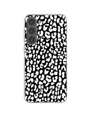 Coque Samsung Galaxy S23 Plus 5G Leopard Noir et Blanc - Mary Nesrala