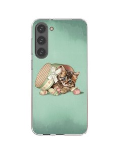 Coque Samsung Galaxy S23 Plus 5G Chaton Chat Kitten Boite...