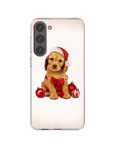 Coque Samsung Galaxy S23 Plus 5G Chien Dog Pere Noel Christmas Boules Sapin - Maryline Cazenave