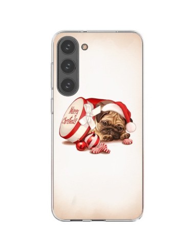 Coque Samsung Galaxy S23 Plus 5G Chien Dog Pere Noel Christmas Boite - Maryline Cazenave