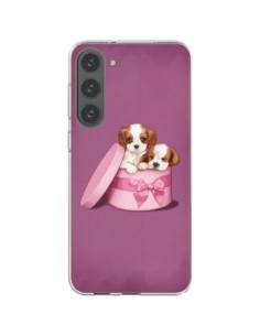 Coque Samsung Galaxy S23 Plus 5G Chien Dog Boite Noeud -...