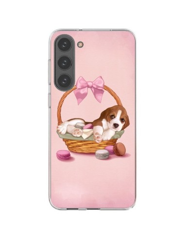 Cover Samsung Galaxy S23 Plus 5G Cane Panier Papillon Macarons - Maryline Cazenave