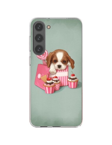 Coque Samsung Galaxy S23 Plus 5G Chien Dog Cupcake Gateau Boite - Maryline Cazenave