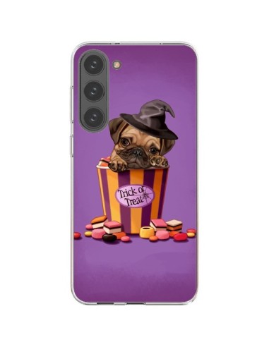 Coque Samsung Galaxy S23 Plus 5G Chien Dog Halloween Sorciere Bonbon - Maryline Cazenave