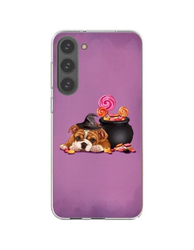 Coque Samsung Galaxy S23 Plus 5G Chien Dog Halloween Sorciere Chaudron Bonbon - Maryline Cazenave