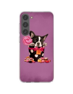 Coque Samsung Galaxy S23 Plus 5G Chien Dog Boite Noeud...