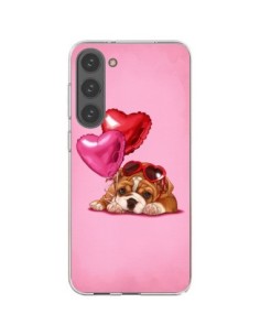 Coque Samsung Galaxy S23 Plus 5G Chien Dog Lunettes Coeur...