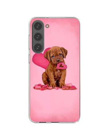 Coque Samsung Galaxy S23 Plus 5G Chien Dog Gateau Coeur Love - Maryline Cazenave