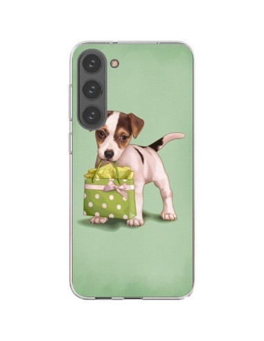 Samsung Galaxy S23 Plus 5G Case Dog Shopping Sacchetto a Polka Green - Maryline Cazenave