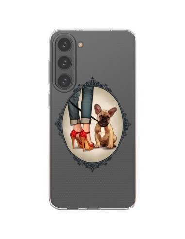 Coque Samsung Galaxy S23 Plus 5G Lady Jambes Chien Bulldog Dog Transparente - Maryline Cazenave