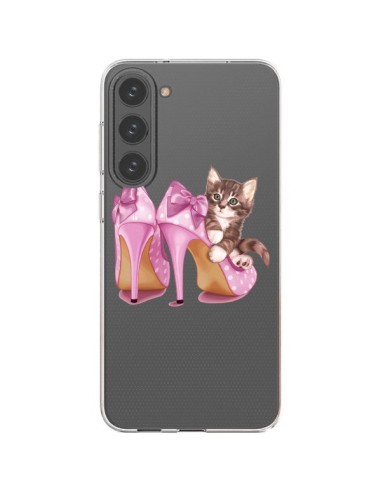 Coque Samsung Galaxy S23 Plus 5G Chaton Chat Kitten Chaussures Shoes Transparente - Maryline Cazenave