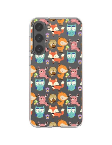 Coque Samsung Galaxy S23 Plus 5G Renard Ecureuil Lapin Hibou Transparente - Maria Jose Da Luz