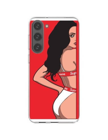 Cover Samsung Galaxy S23 Plus 5G Pop Art Donna Rosso - Mikadololo