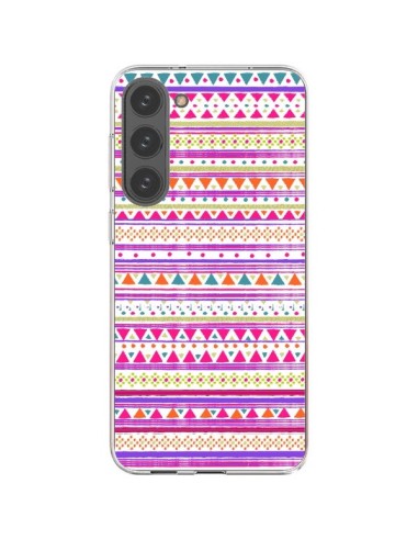 Coque Samsung Galaxy S23 Plus 5G Bandana Rose Azteque - Monica Martinez
