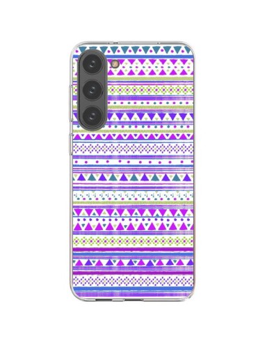 Coque Samsung Galaxy S23 Plus 5G Bandana Violet Azteque - Monica Martinez