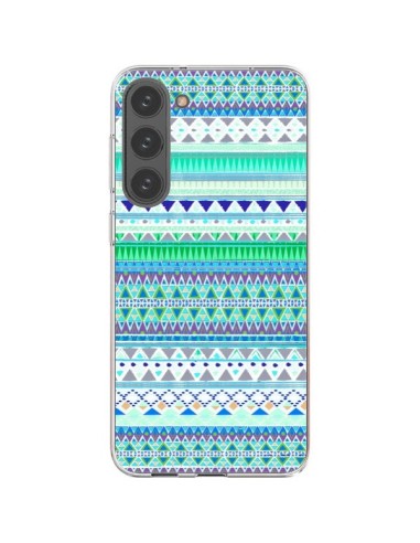 Samsung Galaxy S23 Plus 5G Case Chenoa Blue Aztec - Monica Martinez