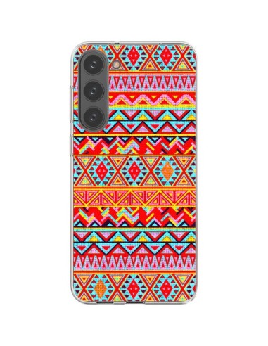 Coque Samsung Galaxy S23 Plus 5G India Style Pattern Bois Azteque - Maximilian San