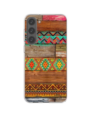 Coque Samsung Galaxy S23 Plus 5G Indian Wood Bois Azteque - Maximilian San