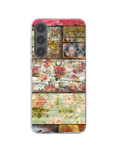 Samsung Galaxy S23 Plus 5G Case Lady Rococo Wood Flowers - Maximilian San