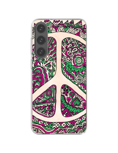 Samsung Galaxy S23 Plus 5G Case Peace and Love Aztec Vaniglia - Maximilian San