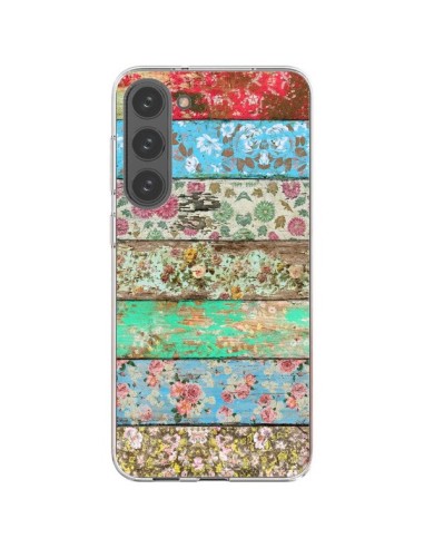 Cover Samsung Galaxy S23 Plus 5G Rococo Style Legno Fiori - Maximilian San