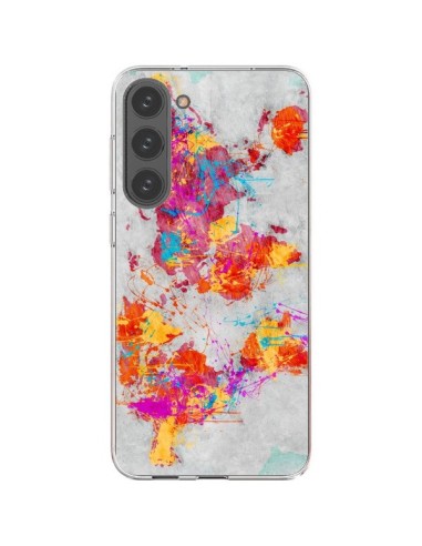 Coque Samsung Galaxy S23 Plus 5G Terre Map Monde Mother Earth Crying - Maximilian San