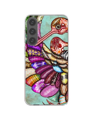 Cover Samsung Galaxy S23 Plus 5G Pavone Multicolore Uccello - Maximilian San