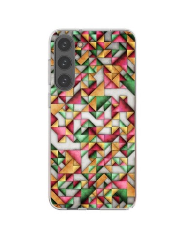 Coque Samsung Galaxy S23 Plus 5G Azteque Triangle Geometric World - Maximilian San