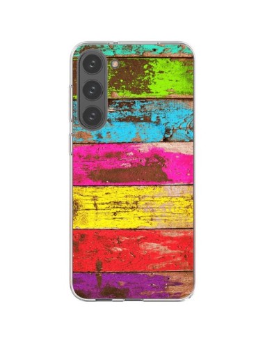 Coque Samsung Galaxy S23 Plus 5G Bois Coloré Vintage - Maximilian San