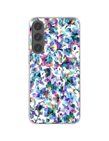 Samsung Galaxy S23 Plus 5G Case Aquatic Flowers Blue - Ninola Design