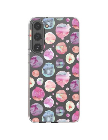 Coque Samsung Galaxy S23 Plus 5G Big Watery Dots Pink - Ninola Design