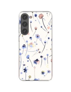 Cover Samsung Galaxy S23 Plus 5G Blue Soft Fiori - Ninola...