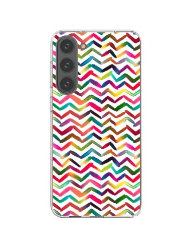 Samsung Galaxy S23 Plus 5G Case Chevron Stripes Multicolor - Ninola Design
