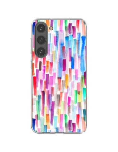 Coque Samsung Galaxy S23 Plus 5G Colorful Brushstrokes Multicolored - Ninola Design