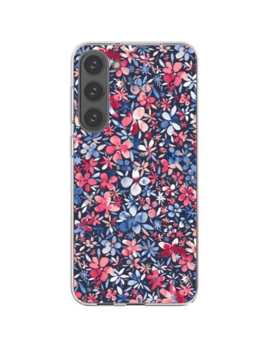 Samsung Galaxy S23 Plus 5G Case Colorful Little Flowers Azzurro - Ninola Design