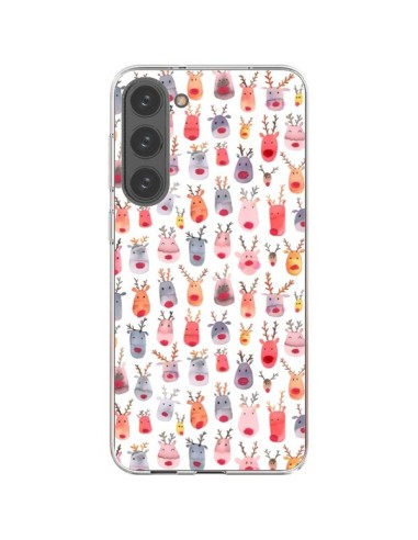 Coque Samsung Galaxy S23 Plus 5G Cute Winter Reindeers - Ninola Design