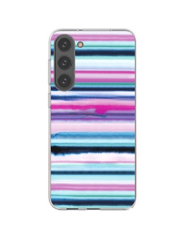 Samsung Galaxy S23 Plus 5G Case Degrade Stripes WaterColor Pink - Ninola Design