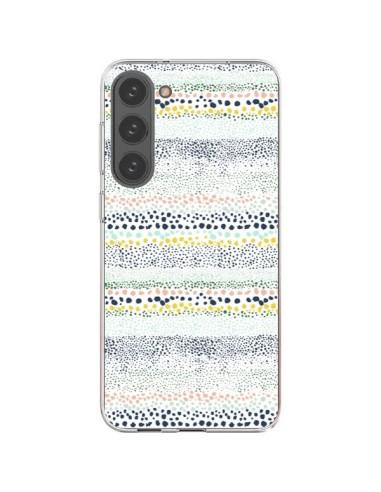 Cover Samsung Galaxy S23 Plus 5G Little Textured Dots Verde - Ninola Design