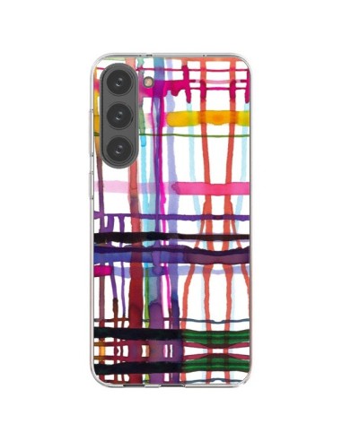 Coque Samsung Galaxy S23 Plus 5G Little Textured Dots Pink - Ninola Design