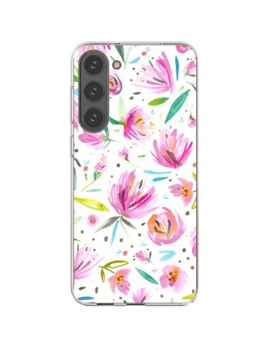 Cover Samsung Galaxy S23 Plus 5G Painterly Waterolor Texture Fiori - Ninola Design