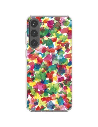 Samsung Galaxy S23 Plus 5G Case Speckled WaterColor Blue - Ninola Design