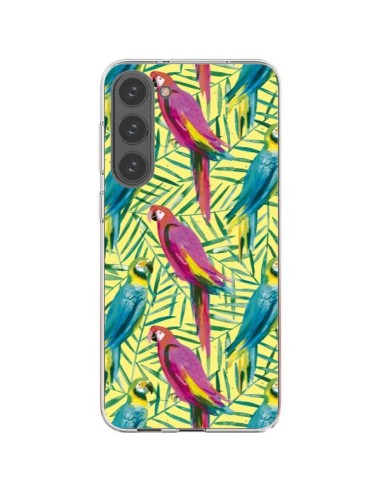 Coque Samsung Galaxy S23 Plus 5G Tropical Monstera Leaves Multicolored - Ninola Design