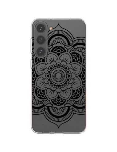 Coque Samsung Galaxy S23 Plus 5G Mandala Noir Azteque Transparente - Nico