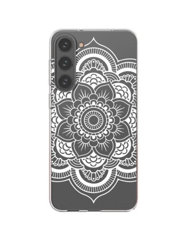 Cover Samsung Galaxy S23 Plus 5G Mandala Bianco Azteco Trasparente - Nico