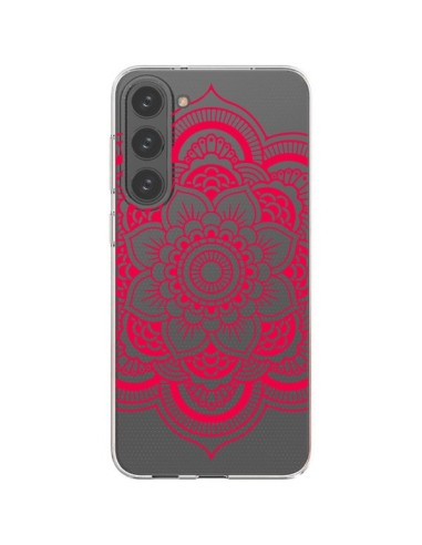 Coque Samsung Galaxy S23 Plus 5G Mandala Rose Fushia Azteque Transparente - Nico