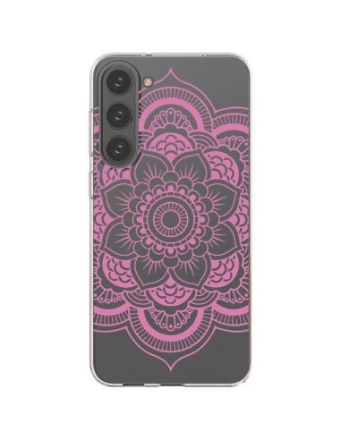 Cover Samsung Galaxy S23 Plus 5G Mandala Rosa Chiaro Azteco Trasparente - Nico