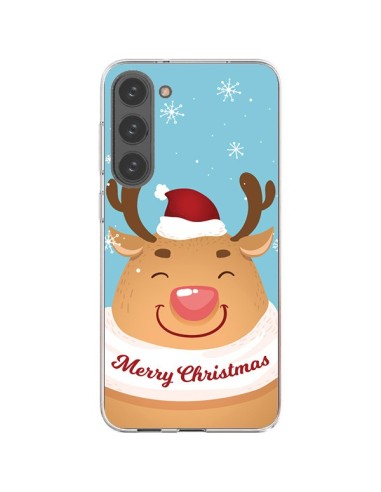 Coque Samsung Galaxy S23 Plus 5G Renne de Noël Merry Christmas - Nico