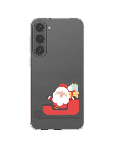 Cover Samsung Galaxy S23 Plus 5G Babbo Natale e la Slitta Trasparente - Nico