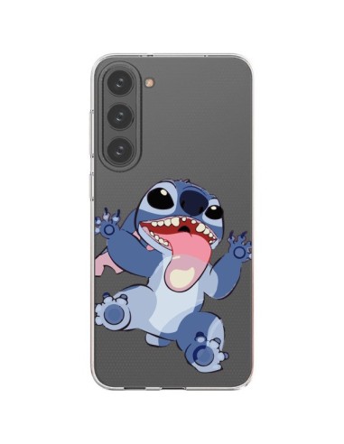 Coque Samsung Galaxy S23 Plus 5G Stitch de Lilo et Stitch Langue transparente